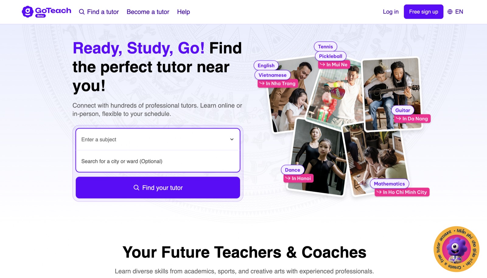 GoTeach — homepage